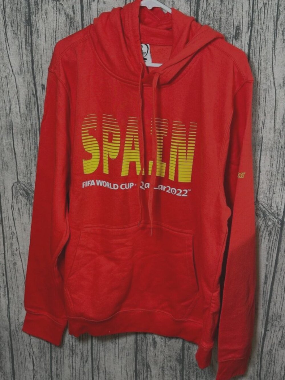 Spain FIFA World Cup 2022 Qatar Hoodie Sweatshirt Men's Size XL